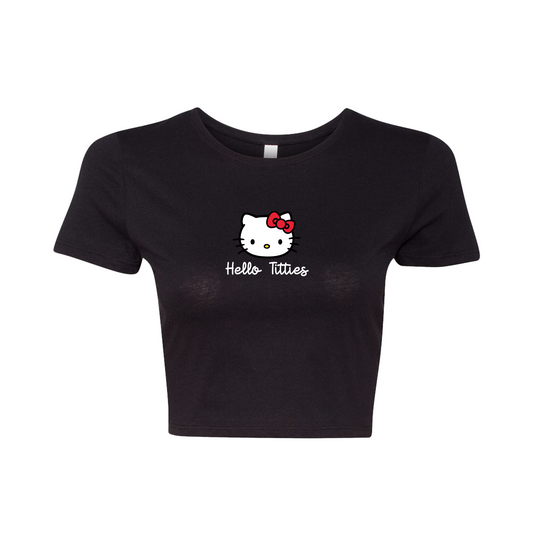 Hello Kitty "Hello Titties" - Crop Top