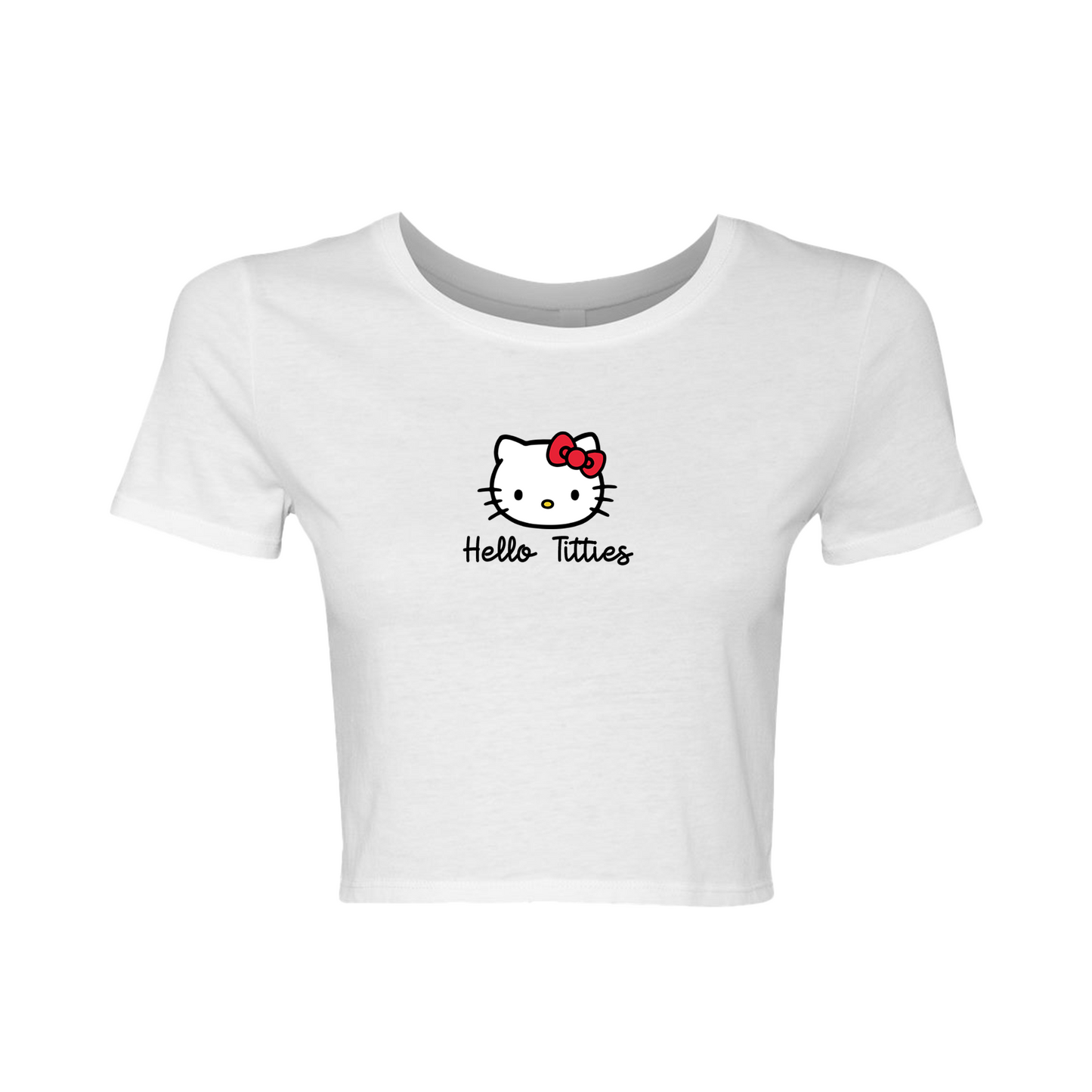Hello Kitty "Hello Titties" - Crop Top